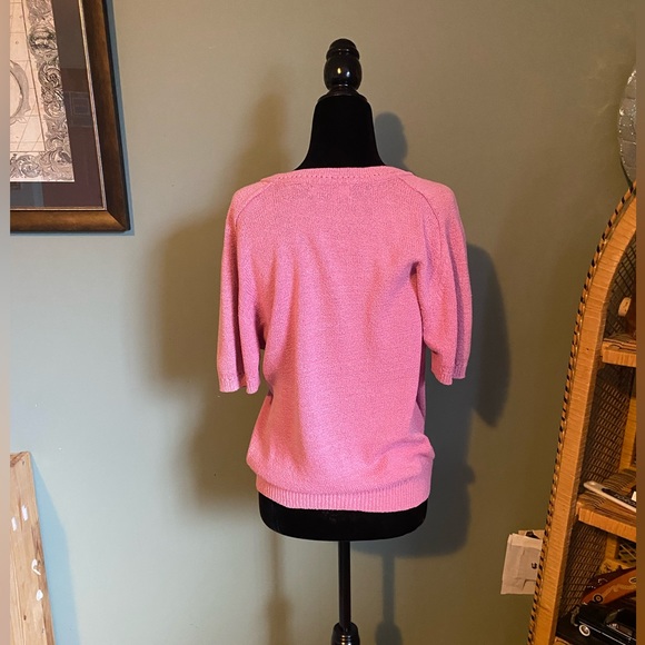 HUNT CLUB | Gorgeous Pink Sweater Shirt w/ Pearl Button embellishments - Picture 2 of 3